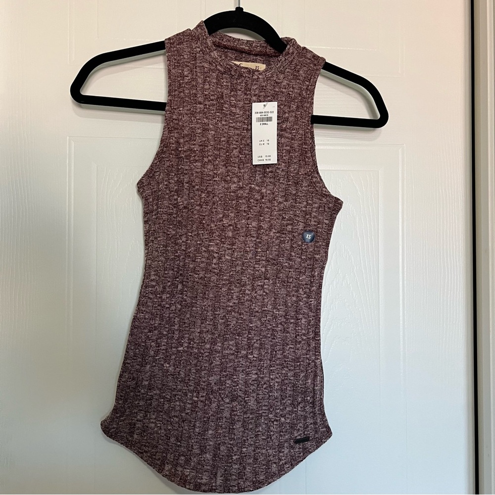 BNWT Hollister Burgundy Ribbed Tank Top